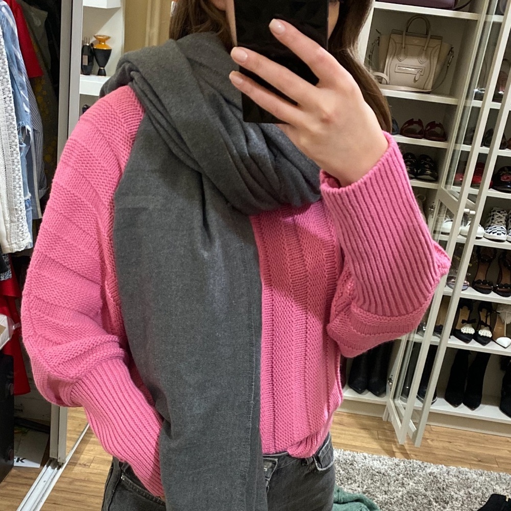 ASOS Pink‎ Ribbed Crew Neck Sweater